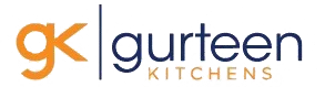 Gurteen Kitchens logo in orange and navy blue